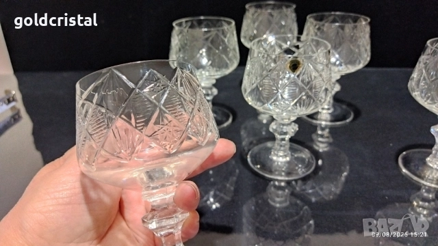 кристални чаши , снимка 5 - Антикварни и старинни предмети - 51483269