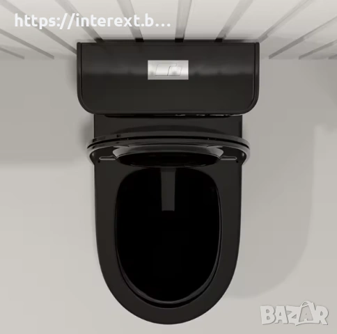 Керамичен моноблок Черен гланц – дизайнерски пепит, снимка 4 - Строителни материали - 54073429