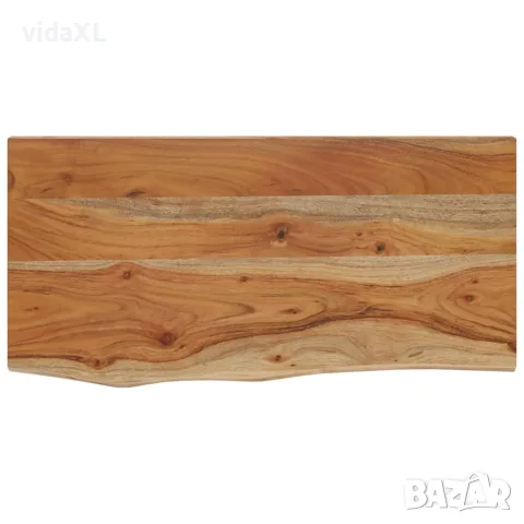 vidaXL Стенен рафт, 60x30x3,8 см, правоъгълен, масив акация, жив ръб