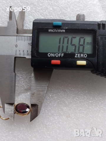 Прекрасни 18 каратови обеци с тъмно вишневи гранати, снимка 6 - Обеци - 52682032