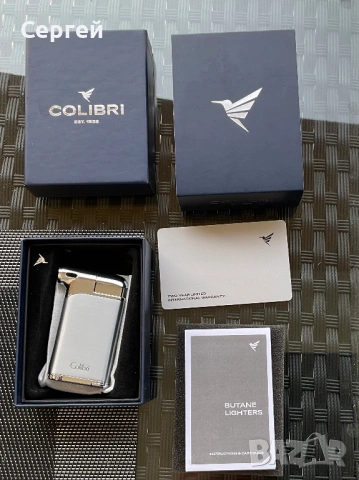 Запалка Colibri Pacific II Chrome за лула като ново, снимка 5 - Запалки - 53926336