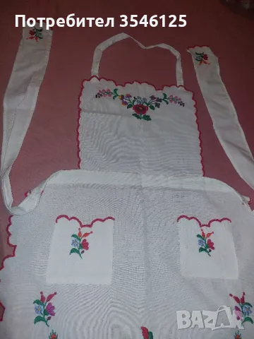 Автентична уникална престилка от Унгария , снимка 4 - Антикварни и старинни предмети - 49926004