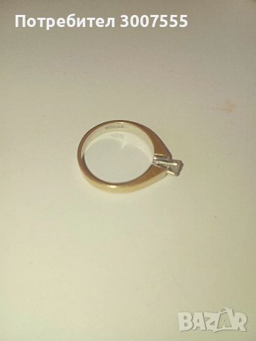 дамски златен пръстен с диамант , снимка 4 - Други - 52863374