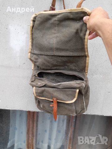 Стара брезентова чанта #9, снимка 2 - Антикварни и старинни предмети - 36895440
