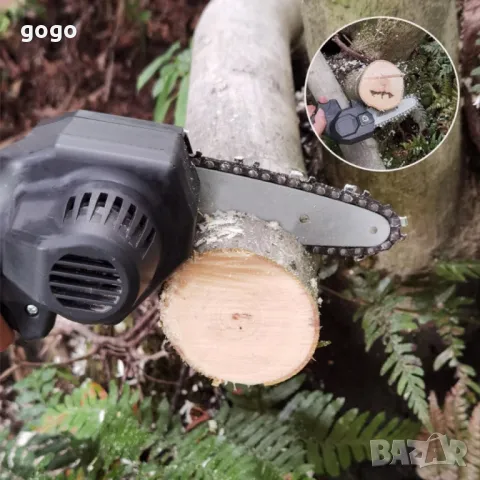 Ръчен електрически верижен трион от закалена стомана с Две батерии - Безчетков двигател, снимка 5 - Други инструменти - 49094777