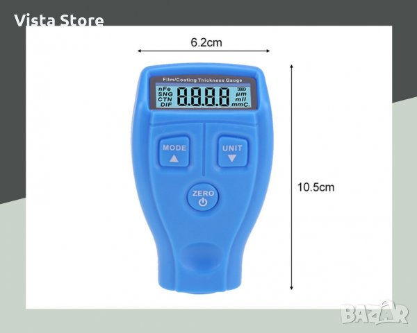 Дебеломер / Уред за измерване на дебелината на автобоята на автомобил, снимка 2 - Други инструменти - 34130438