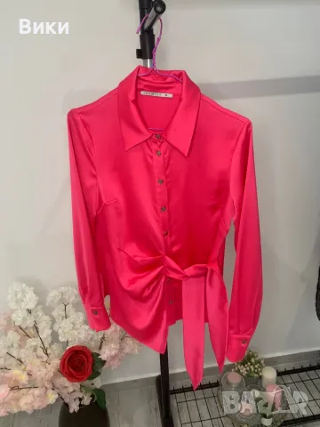 Сатенена риза в размер S, снимка 3 - Ризи - 49600596