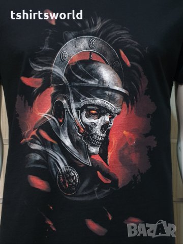 Нова мъжка тениска с дигитален печат Рицар - Череп, снимка 2 - Тениски - 35623310