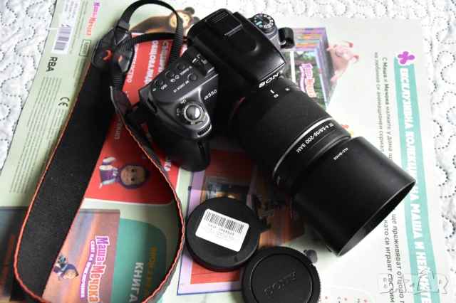 Sony A550 + kit 18-55 + 2 батерии + Lowepro Edit 140 чанта!, снимка 5 - Фотоапарати - 53274682