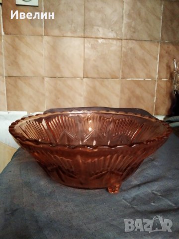 кристална купа,фруктиера арт деко