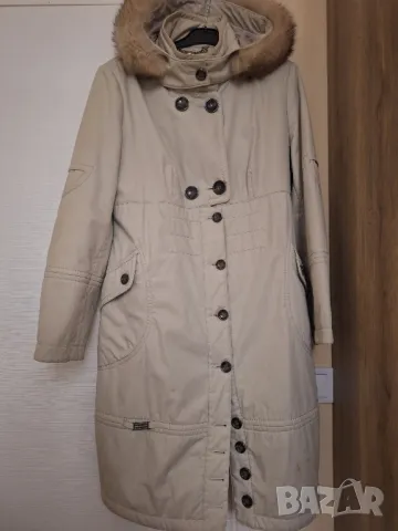 Дамска ватирана шуба Кенсол с качулка ест.пух,номер 48 БГ