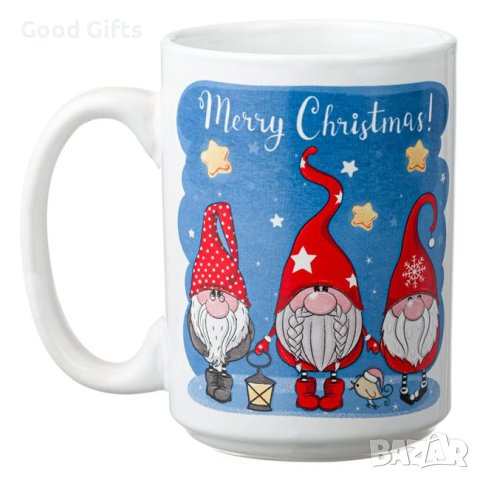 4 броя Комплект коледни керамични чаши, 415 мл, снимка 7 - Чаши - 42754550