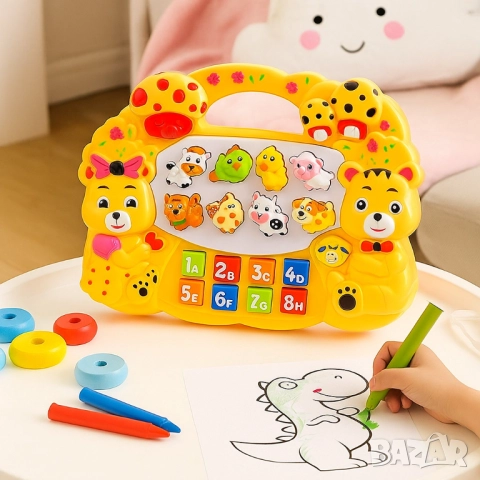 Образователно музикално пиано с животни – Интерактивна играчка за деца, снимка 4 - Образователни игри - 52060198