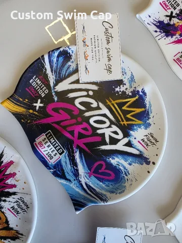 Swim cap / плувна шапка / шапка за плуване / плувка / плуване, снимка 3 - Водни спортове - 56227613