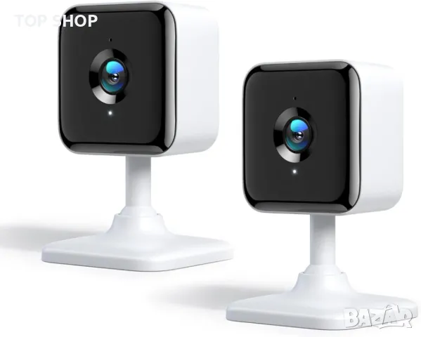 GNCC вътрешна охранителна камера 1080P, SD&Cloud, 2.4G WiFi, 2 броя