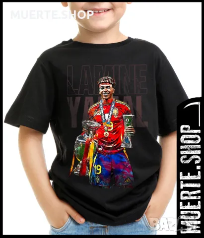 Черна тениска Lamine Yamal Champion