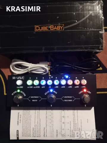 Процесор за ел.китара " Cube Baby " M-VAVE , снимка 6 - Китари - 55747235
