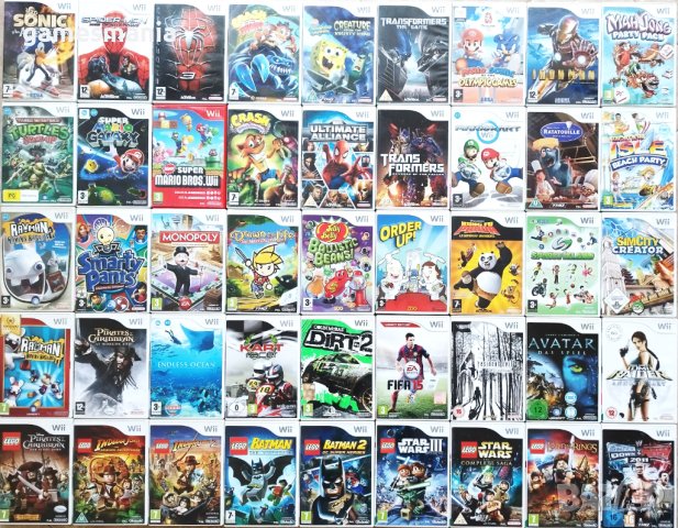 [NINTENDO Wii] 150 игри - Mario/ Crash/ Lego/ Spiderman/ Marvel/ Fifa/ Dirt, снимка 1 - Игри за Nintendo - 43230771