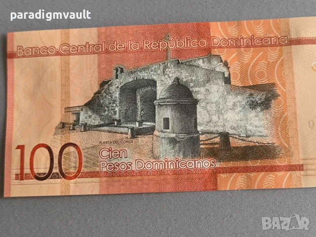 Банкнота - Доминикана - 100 песо UNC | 2023г., снимка 3 - Нумизматика и бонистика - 50868253