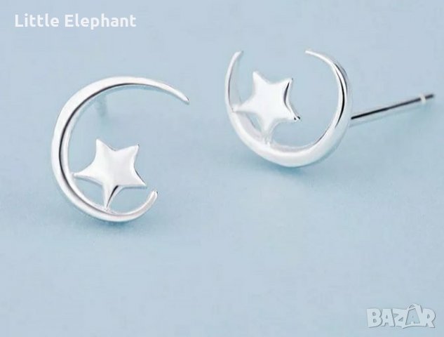 Sale Обеци звезди и луна/нови, снимка 1