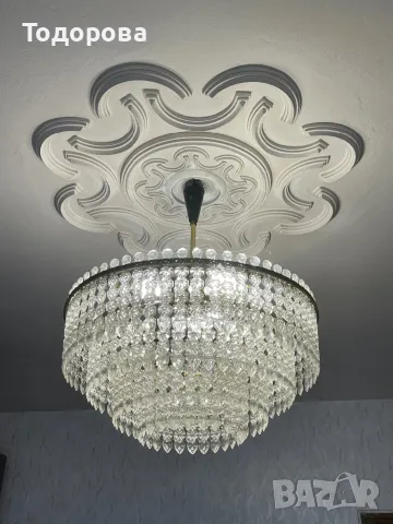 Придавам красив кристален полилей, снимка 3 - Полилеи - 50421591