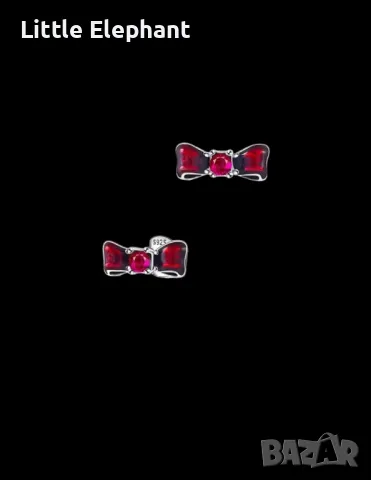 Pre order Сребърни обеци панделки,luxery present jewerly Disney and Pandora"Snow white"/нови