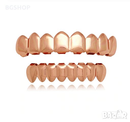 Hip Hop Grillz 8 set / Хип хоп грилз 8 комплект - Rose, снимка 2 - Бижутерийни комплекти - 29803169