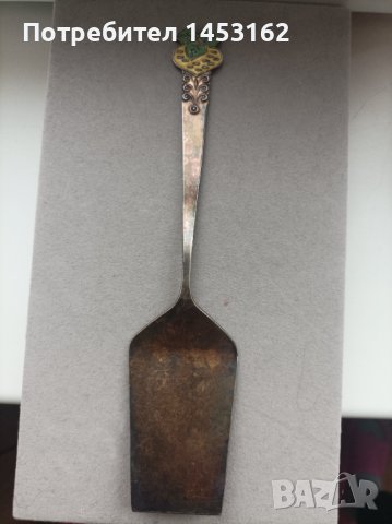 Руска старинна лъжица с емайл