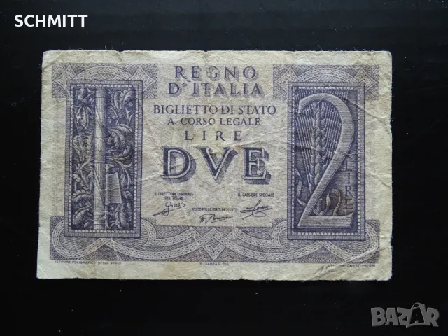 ИТАЛИЯ > 2 лири / 1939, снимка 1