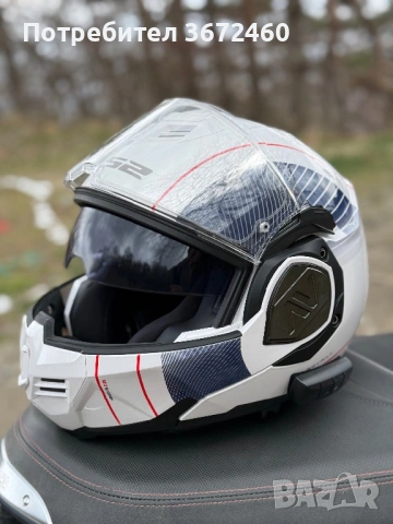 Модуларна каска LS2 Advant размер М + интерком, снимка 2 - Спортна екипировка - 53939717