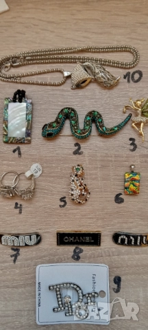 Брошка, Брошки,Колие,Медальон Chanel , Miu Miu 