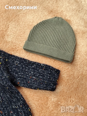 Нов бебешки плетен комплект Джордж за момченце 0-3 месеца и ръст 56см, снимка 6 - Комплекти за бебе - 53015481