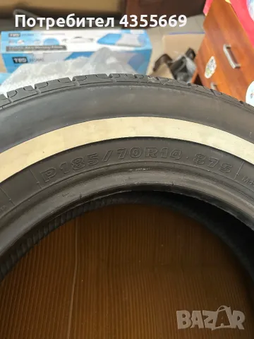 2 броя гуми с бял кант. , снимка 3 - Гуми и джанти - 48650266