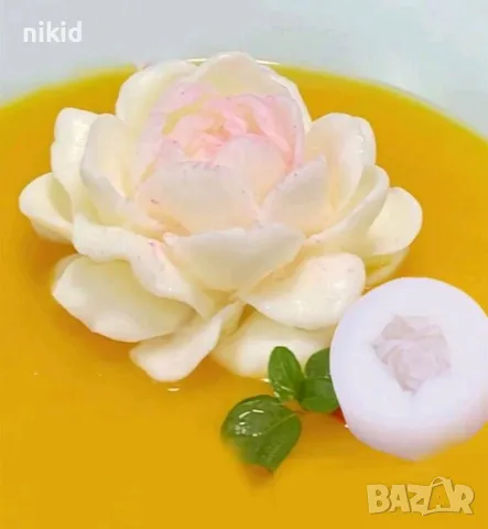 Жасмин Божур цвете силиконов молд форма декорация торта фондан шоколад гипс, снимка 15 - Форми - 48602193