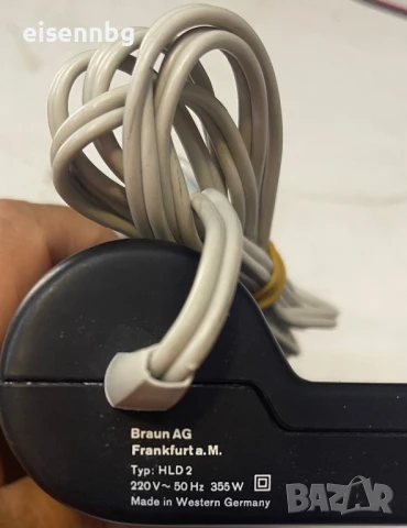 Винтидж сешоар Braun HLD 23/231, снимка 6 - Други - 51166015