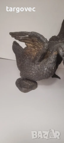 уникално красиви три броя бронзови фигури статуетки пластики патета, снимка 3 - Статуетки - 51418576