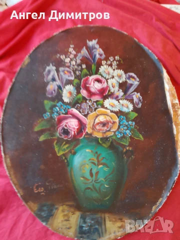 Маслена картина платно подписана 