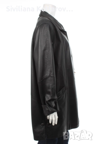 Дамска полушубка черна, естествена кожа, снимка 3 - Палта, манта - 52509017