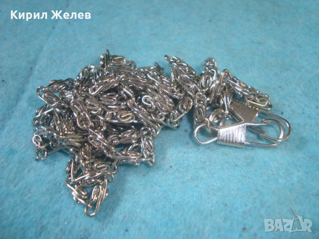 ЛЪСКАВА СТОМАНЕНА ВЕРИЖКА за ДАМСКА ЧАНТИЧКА ВИНТИДЖ ПЛЕТКА подходяща и за КЮСТЕК 10201, снимка 2 - Колиета, медальони, синджири - 35228215