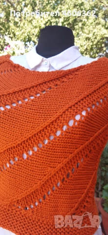 Ръчно изплетен пуловер , снимка 2 - Блузи с дълъг ръкав и пуловери - 51855229