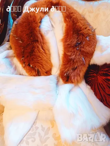 Палто с естествен косъм от чинчила и лисица, снимка 7 - Палта, манта - 48772579