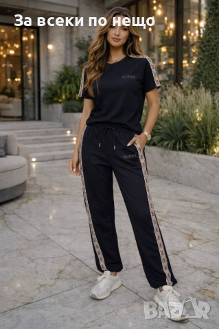 Guess Дамски Спортен Комплект Тениска И Долнище🔝Дамски Спортен Екип Гес - 3 Цвята Код A1348, снимка 3 - Спортни екипи - 53931881