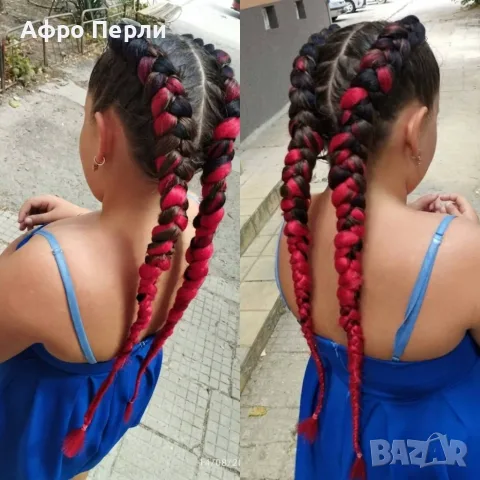 🥰Боксьорски Плитки🤎 Box braids Детски прически Опашки Бохо Туистъри Ариел Къдрици Афро Канекалон 