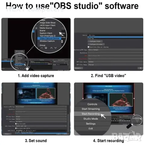 HDMI - USB 3.0 Video Capture Card Game Live Streaming видео кепчър, снимка 10 - Кабели и адаптери - 47901733