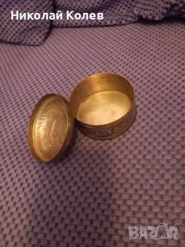 Ретро месингова кутийка за бижута, снимка 3 - Антикварни и старинни предмети - 40016778