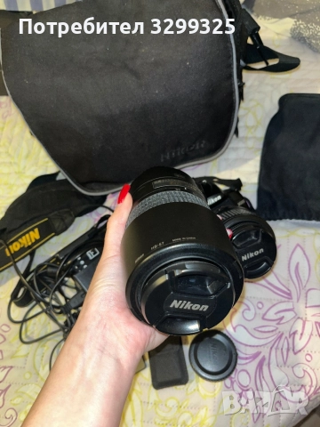 Nikon D5000 + 2 обектива NIKON 18-55mm DX , + NIKON 55-300mm DX, снимка 5 - Фотоапарати - 52726402
