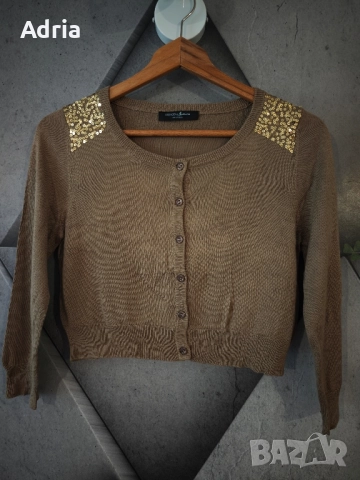 Кафява жилетка Guess с пайети/S