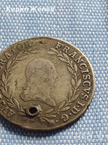 Сребърна монета 20 кройцера 1810г. Франц първи Виена Австрийска империя 13686, снимка 4 - Нумизматика и бонистика - 42888445