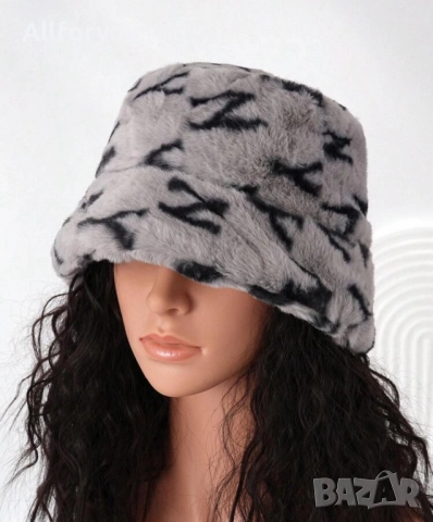 Шапка Teddy bear пухкава шапка , снимка 3 - Шапки - 52629136