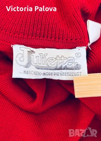Червено копринено поло JULIETTA, снимка 9 - Блузи с дълъг ръкав и пуловери - 47655964